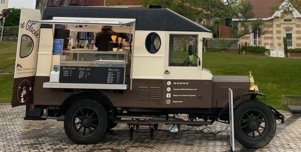 Camions de glaces artisanales vintage Nouvelle-Aquitaine